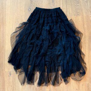 Women's Black Tuille Skirt